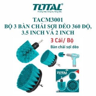Tacm3001 bộ 3 bàn chải sợi dẻo 360 độ 3.5 inch và 2 inch total