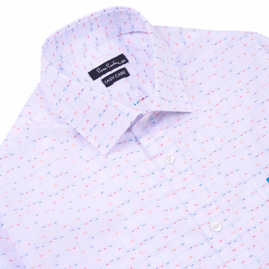 Áo sơ mi nam ngắn tay vạt ngang Pierre Cardin cao cấp xuất Hàn 100% cotton dáng Áo Regular ACN042 | Korea Outlet