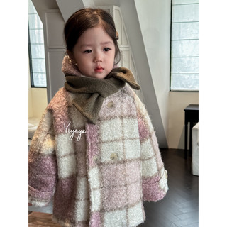 𝒀𝑰𝒀𝑨𝒀𝑨 𝑲𝑰𝑫𝑺 -áo khoác dạ kẻ nâu