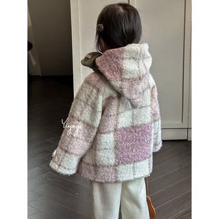 𝒀𝑰𝒀𝑨𝒀𝑨 𝑲𝑰𝑫𝑺 (Y1115)-Áo khoác dạ kẻ nâu