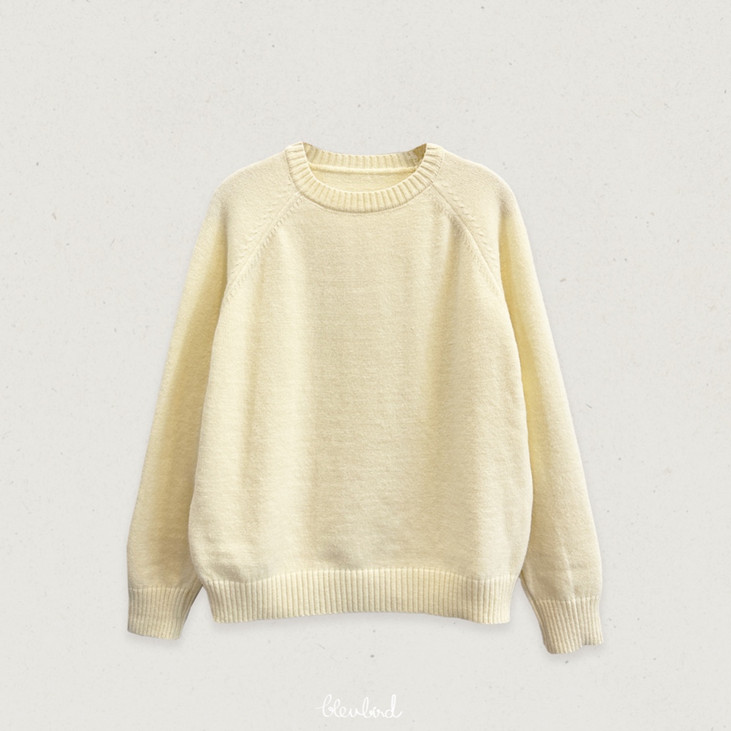 BLEUBIRD Áo len chui đầu dáng rộng Basic Sweater