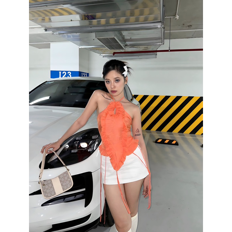 ÂME.STUDIO | Áo thiết kế cổ yếm Layla Top