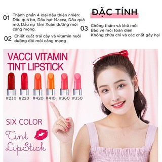 Vacci- son vitamin dưỡng môi lâu phai- vacci tint lipstick