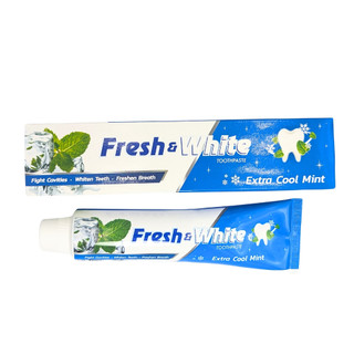 Kem đánh răng Thái Lan Lion Fresh & White 160g Extra Cool Mint hương bạc hà the mát cực sâu