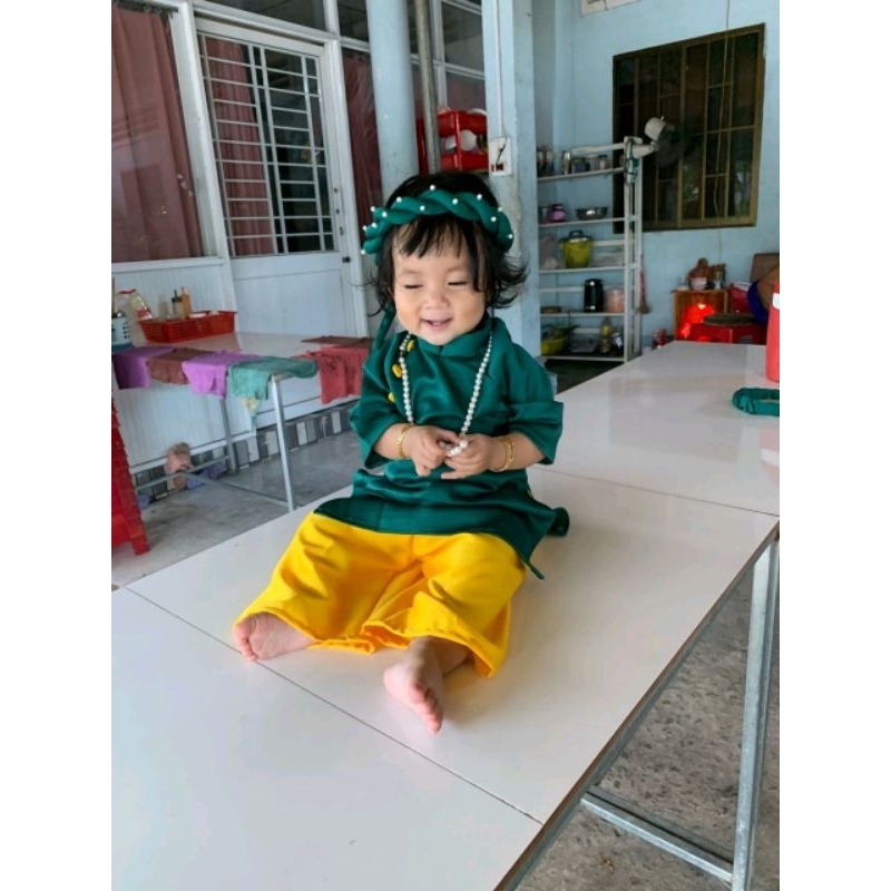 Set áo dài cách tân cho bé tặng mấn đủ size