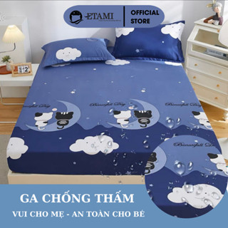 Ga chống thấm cotton thun nano kháng khuẩn không nóng bí size 1m6/1m8/2m ETAMI
