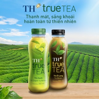 Lốc 6 chai trà TH True Tea 350ml (trà xanh/ Ô long)
