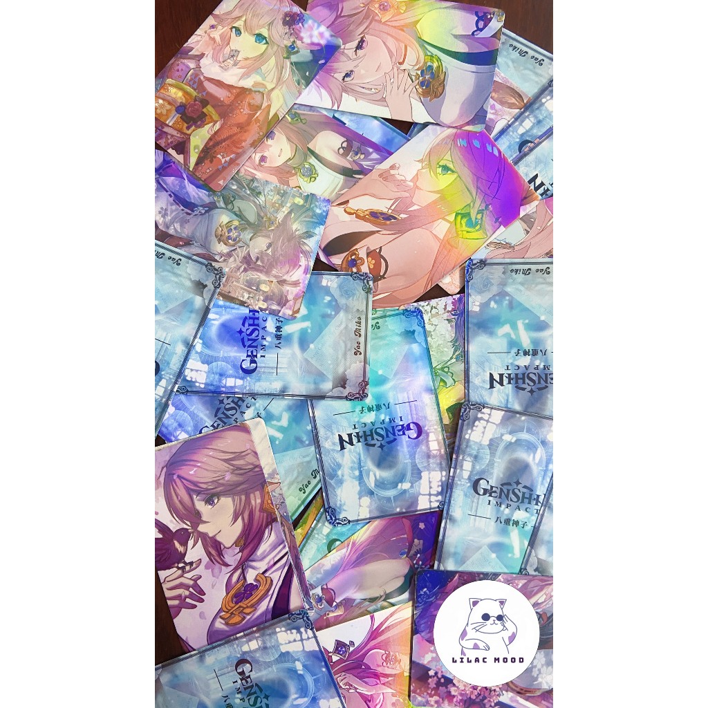 Keqing / Genshin Impact | Hộp thẻ card laser 50 tấm