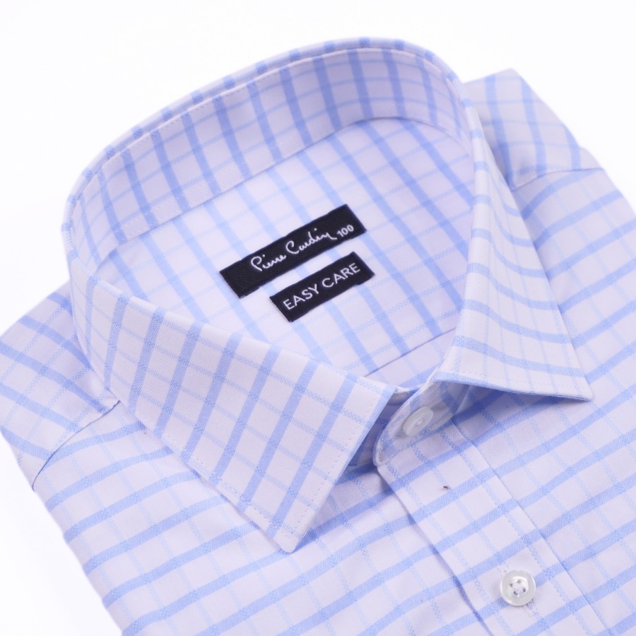 Áo sơ mi nam ngắn tay vạt ngang Pierre Cardin cao cấp xuất Hàn 100% cotton dáng Áo Regular ACN037| Korea Outlet