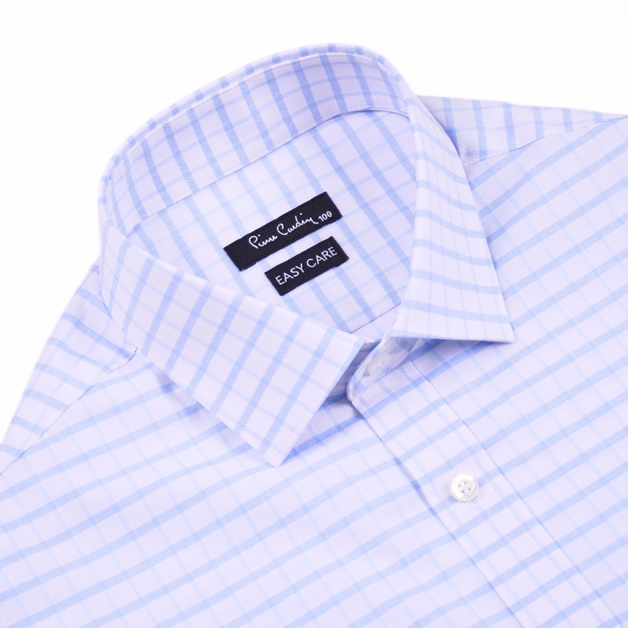 Áo sơ mi nam ngắn tay vạt ngang Pierre Cardin cao cấp xuất Hàn 100% cotton dáng Áo Regular ACN037| Korea Outlet