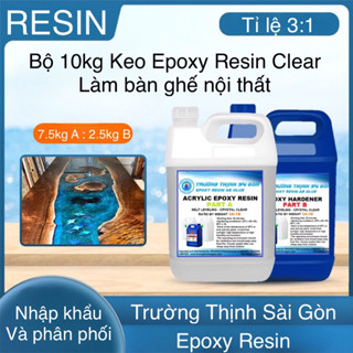  Bộ 10kg Keo Epoxy Resin Trong Suốt Làm Bàn Ghế - Trường Thịnh Sài Gòn 