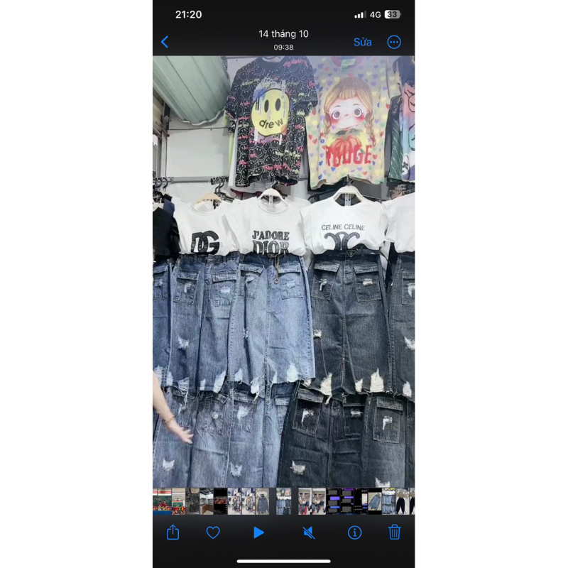 Chân váy bò dài hotrend 2023