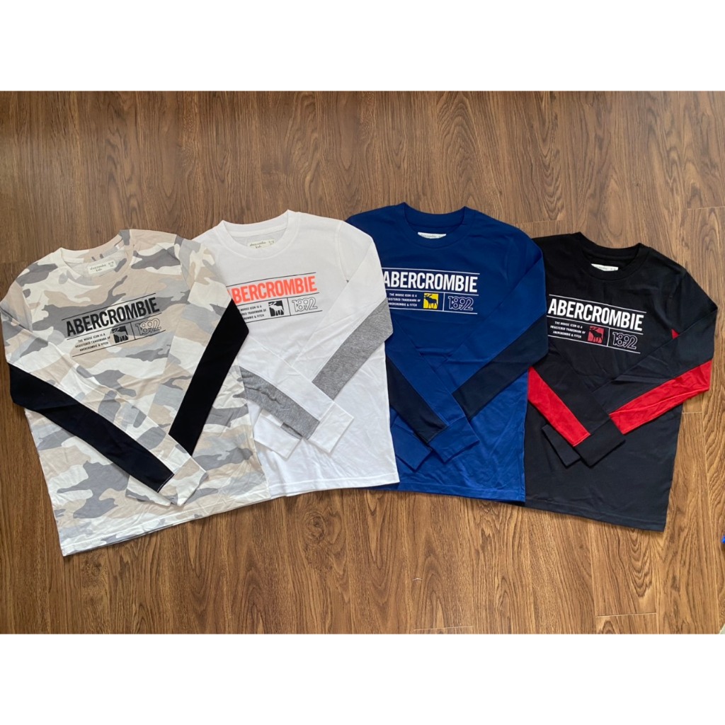 Áo thun cotton tay dài bé trai Abercrombie kids INPT (18-60kg)