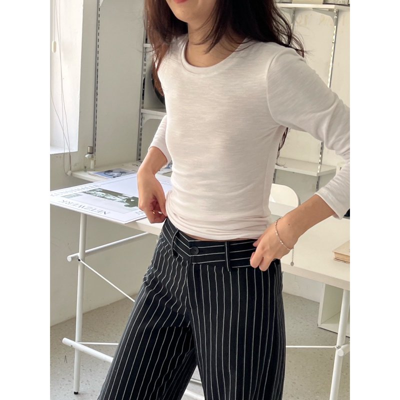 Long sleeve knit top - áo len cotton dài tay