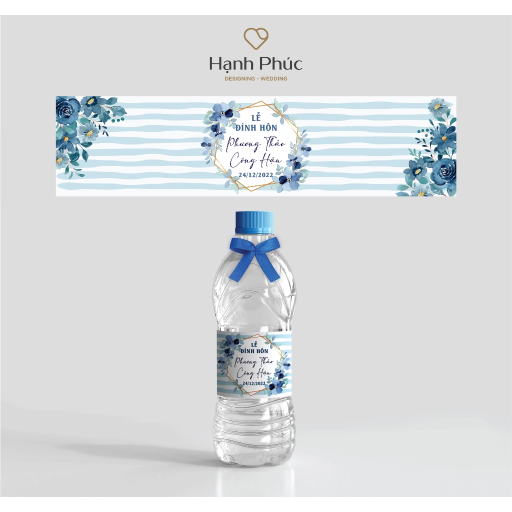 Tem nhãn dán nước suối trang trí - KT: 20cm x 5cm