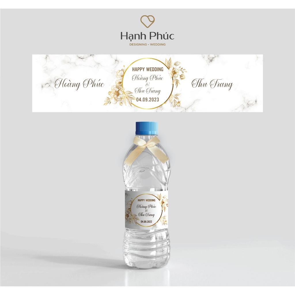 Tem nhãn dán nước suối trang trí - KT: 20cm x 5cm