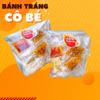 Phơi sương sate muối tỏi hấp dẫn - bánh tráng cô bé