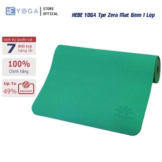 Thảm Tập Yoga , Gym YOGA HBE Tpe Zera Mat 6mm 1 Lớp Cao Cấp Kèm Túi