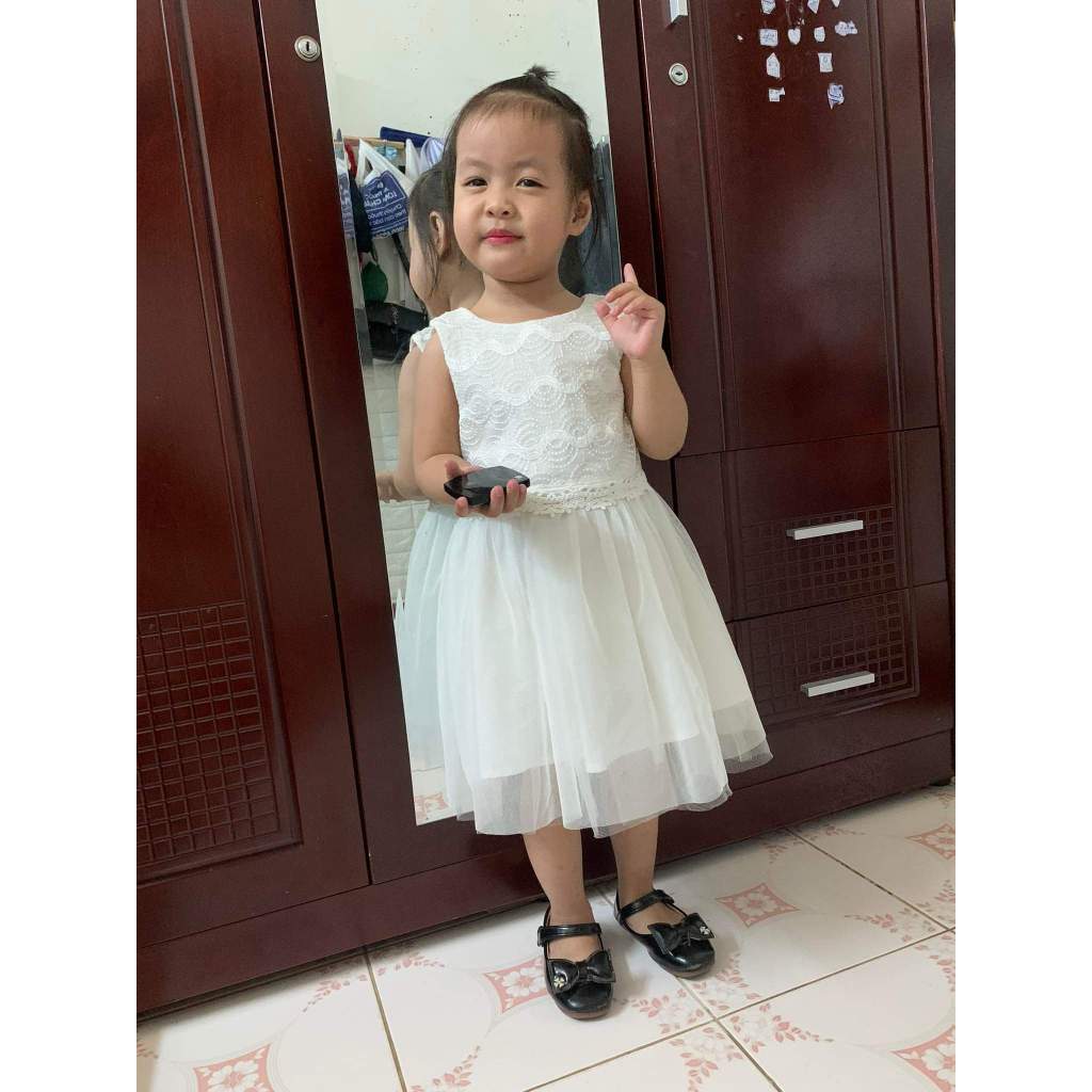 Váy công chúa hoạ tiết sóng biển, hàng xuất dư Hàn