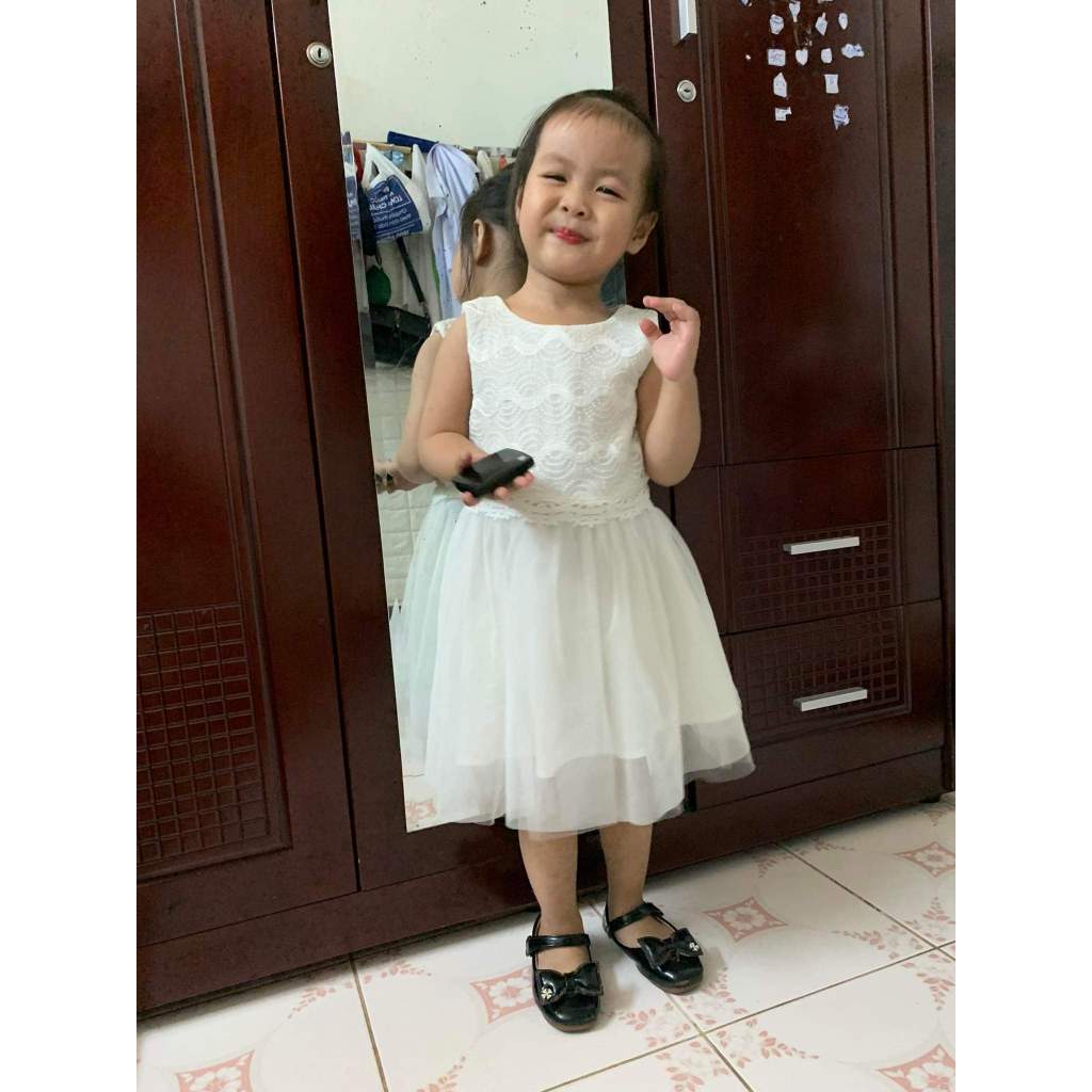 Váy công chúa hoạ tiết sóng biển, hàng xuất dư Hàn