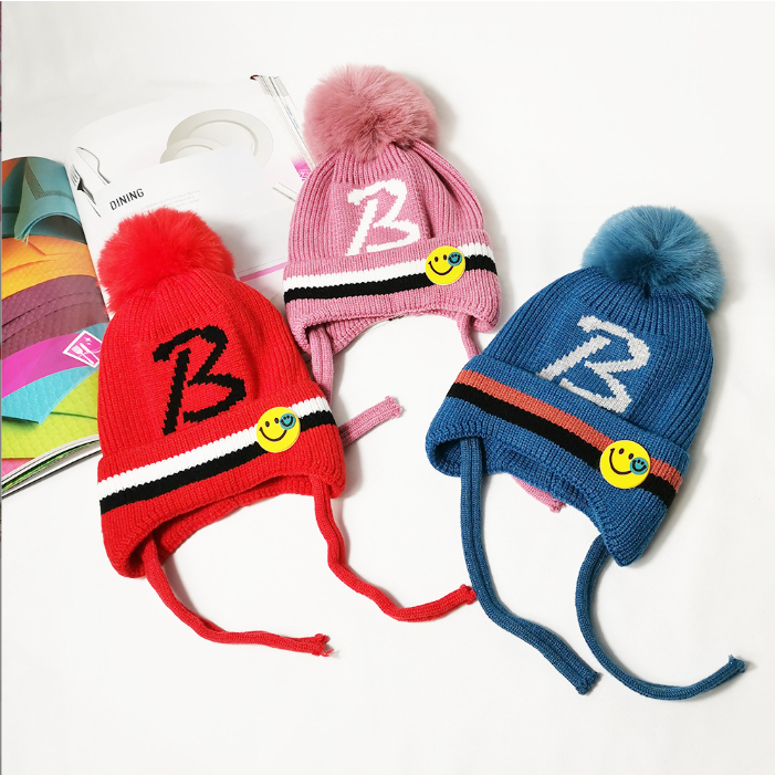 Mũ len cho bé trai bé gái 🌟FREESHIP🌟 Mũ trẻ em phong cách Hàn Quốc mùa thu đông chữ mới jacquard B - Mũ Cho Bé 2-8 Tuổi