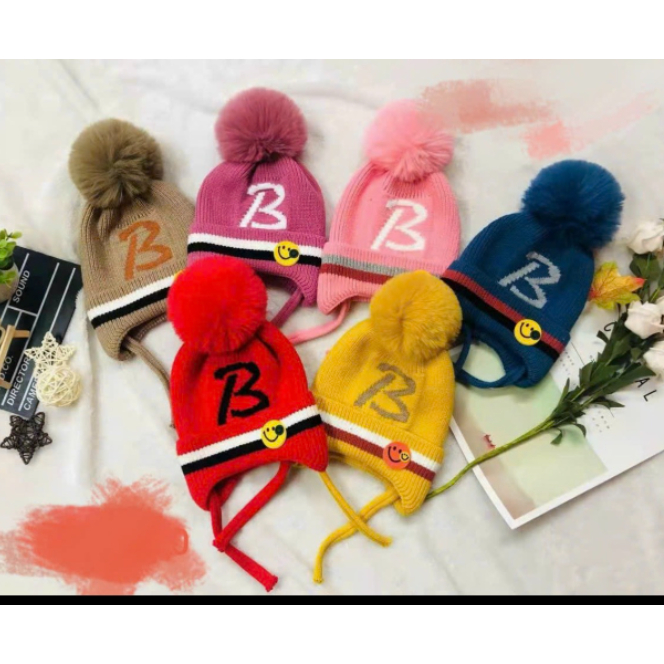 Mũ len cho bé trai bé gái 🌟FREESHIP🌟 Mũ trẻ em phong cách Hàn Quốc mùa thu đông chữ mới jacquard B - Mũ Cho Bé 2-8 Tuổi