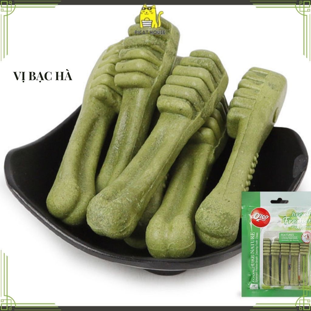 Xương gặm sạch răng,xương canxi cho chó PICATbổ sung dinh dưỡng gói 6 thanh 90g