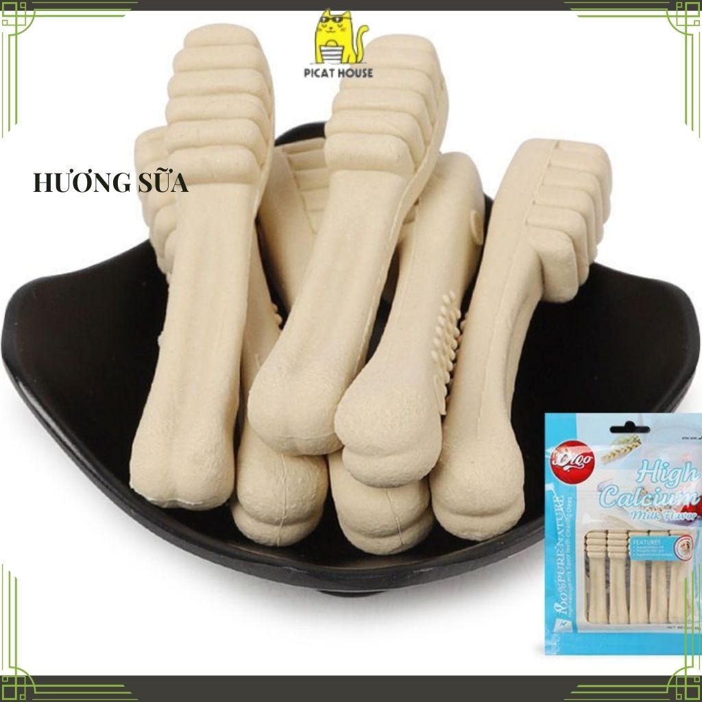 Xương gặm sạch răng,xương canxi cho chó PICATbổ sung dinh dưỡng gói 6 thanh 90g