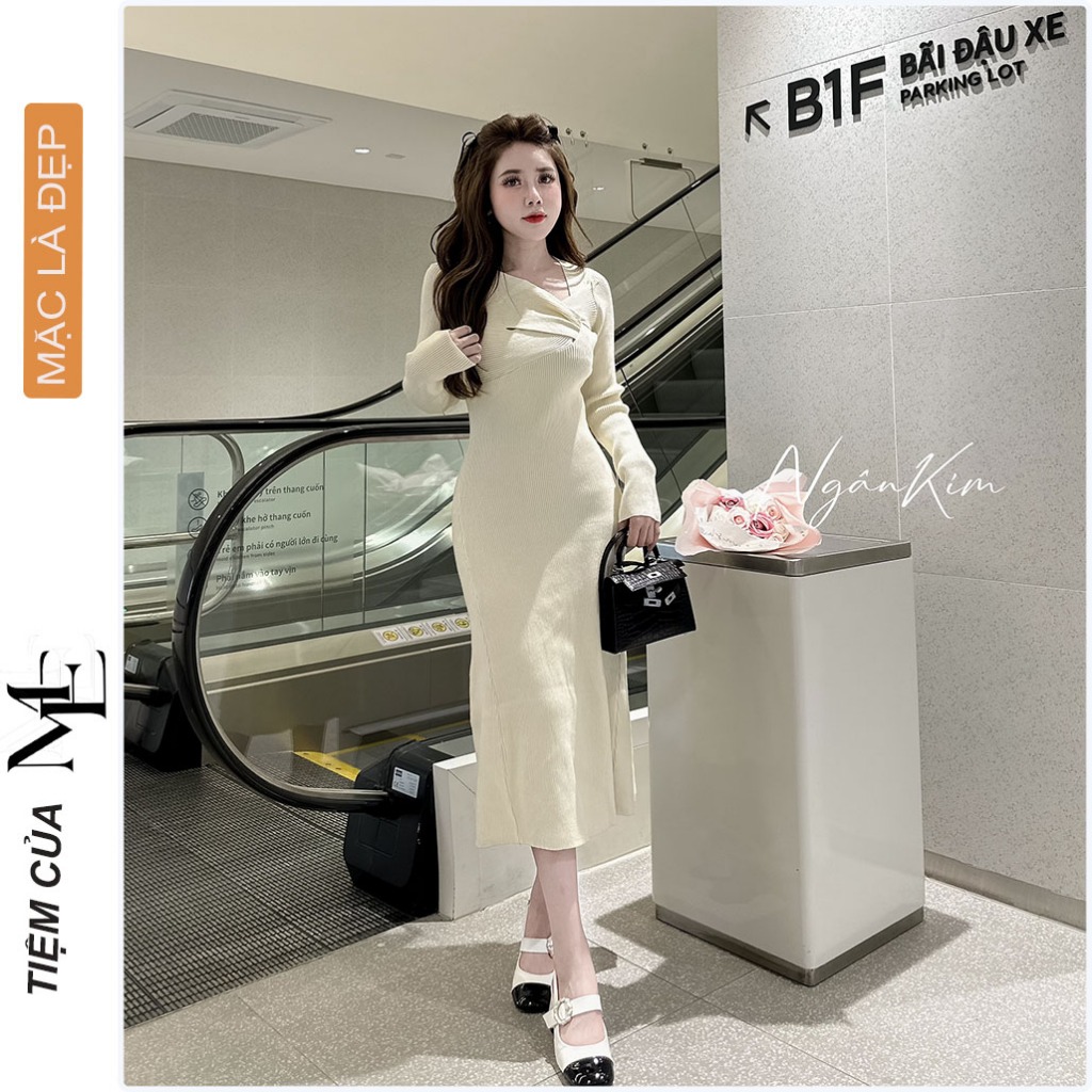 ĐẦM VÁY BẦU THU ĐÔNG V6616 LEN MONGTOGHI QUẢNG CHÂU CAO CẤP MỀM MỊN CHẤT LEN CO GIÃN 4 CHIỀU MẶC TRƯỚC VÀ SAU SINH