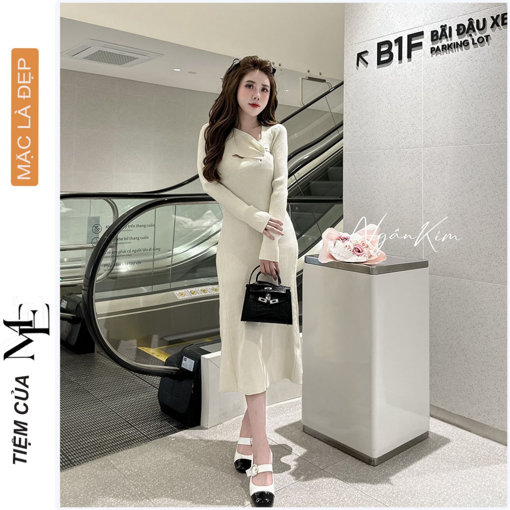 ĐẦM VÁY BẦU THU ĐÔNG V6616 LEN MONGTOGHI QUẢNG CHÂU CAO CẤP MỀM MỊN CHẤT LEN CO GIÃN 4 CHIỀU MẶC TRƯỚC VÀ SAU SINH