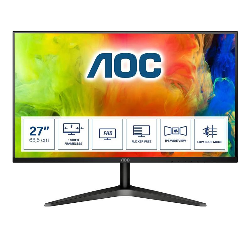 Màn hình máy tính 27 inch AOC 27B1H/74 (27 inch/FHD/IPS/250cd/m²/HDMI+VGA/60Hz/5ms)
