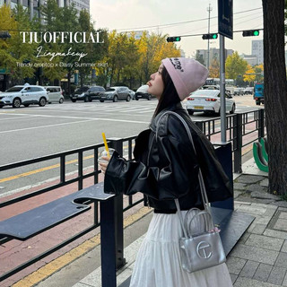  Áo khoác da jeans dáng lửng - Trendy Croptop Jacket  +15% phí sàn   T-Ju thiết kế  