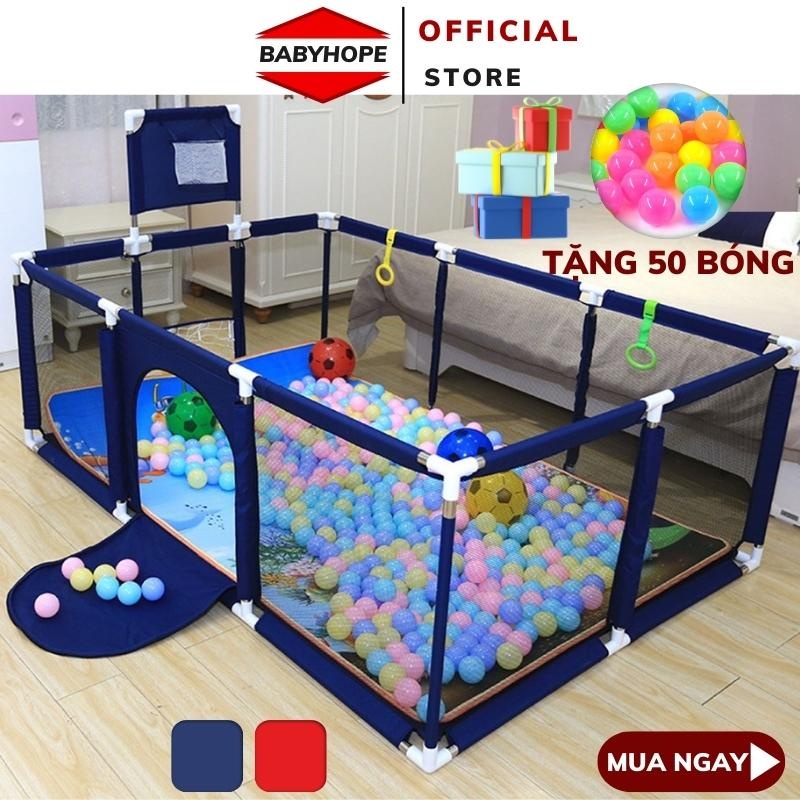 Quây bóng, nhà bóng cho bé hình chữ nhật khung INOX TẶNG 10 BÓNG