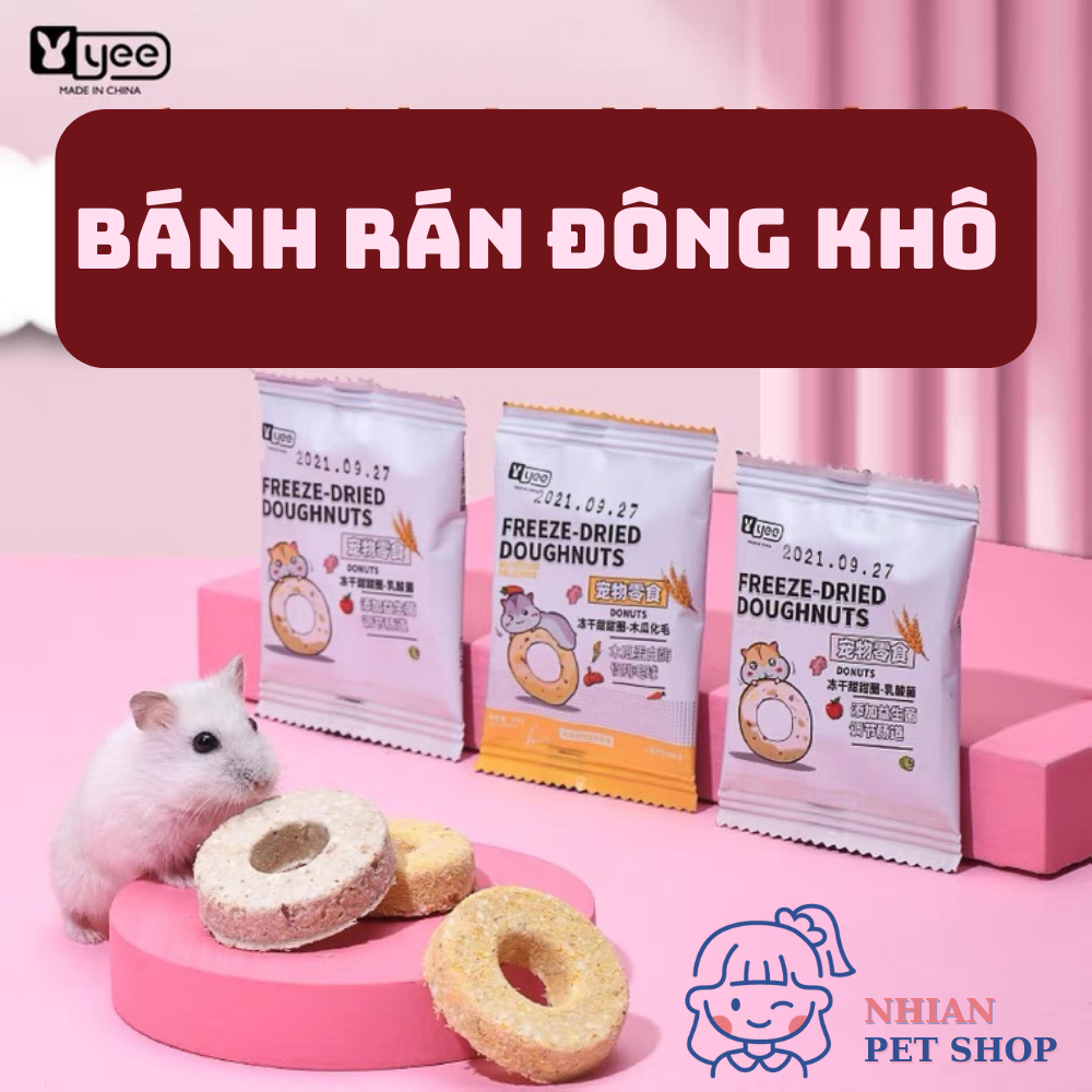 Bánh Rán Đông Khô Dinh Dưỡng Mài Răng Hãng YEE Hamster Nhím Sóc Bay Chuột Lang Thỏ