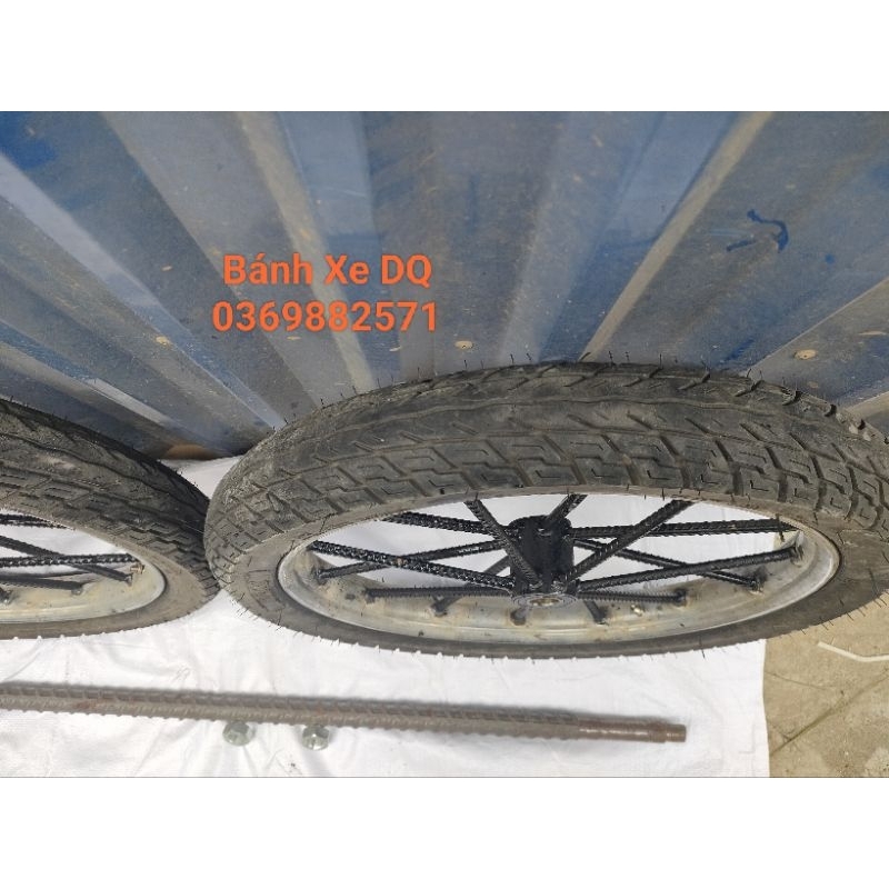 Bộ Bánh Xe Kèm Trục Cho Xe Cải Tiến, Xe Kéo, Xe Tự Chế