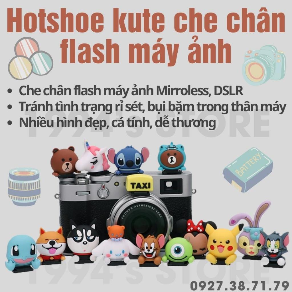 FREESHIP Hotshoe Cute hoạt hình - Nắp bảo vệ che chân đèn Flash siêu xinh siêu độc - Hotshoe cao su dễ thương - Kute