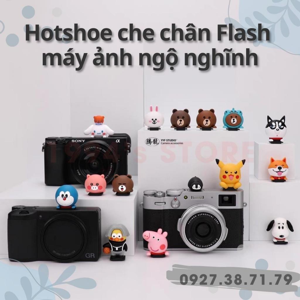 FREESHIP Hotshoe Cute hoạt hình - Nắp bảo vệ che chân đèn Flash siêu xinh siêu độc - Hotshoe cao su dễ thương - Kute