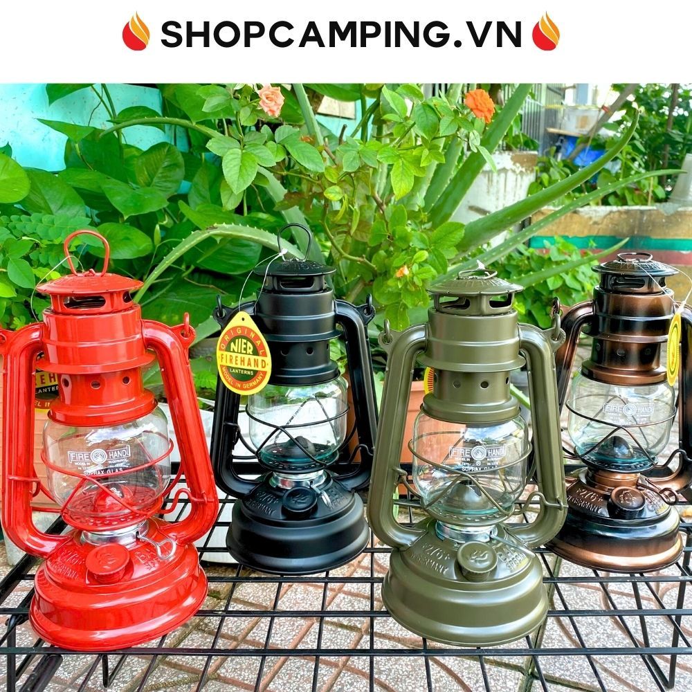 Đèn bão đèn dầu cổ điển FireHand, đèn măng xông cắm trại dã ngoại, dercor tặng bấc đèn - Camping VietNam