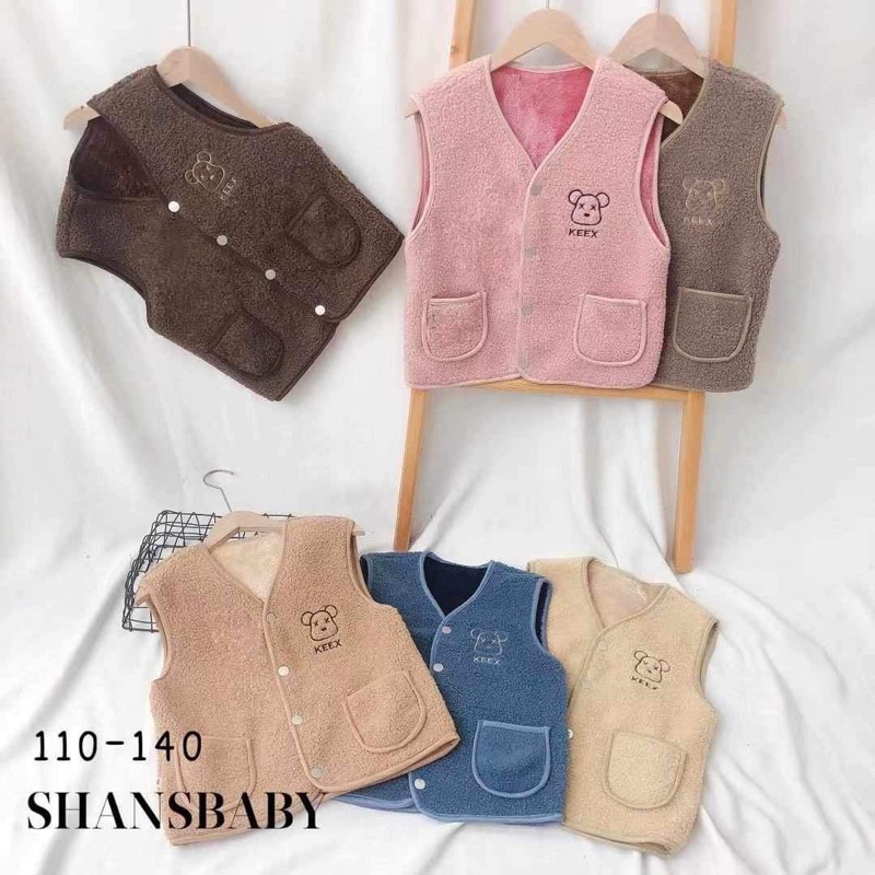 Áo lông in hình gấu cho bé