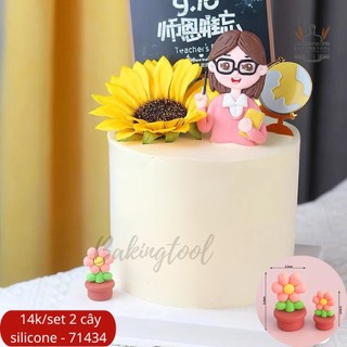 Kute set 2 chậu hoa mini