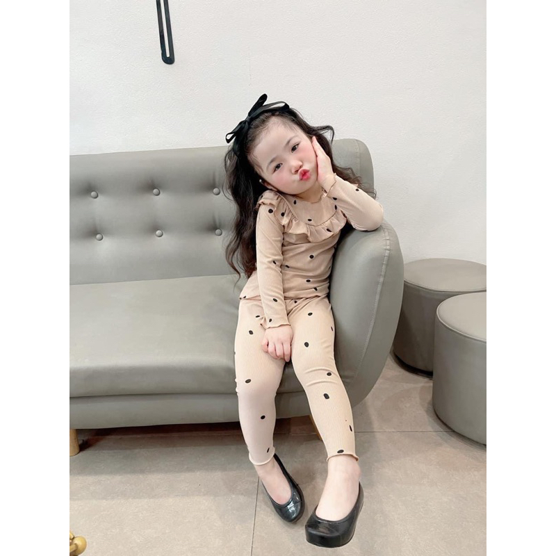 SET 2 BỘ BÉ GÁI GAM MÀU PASTE NÂU CAM