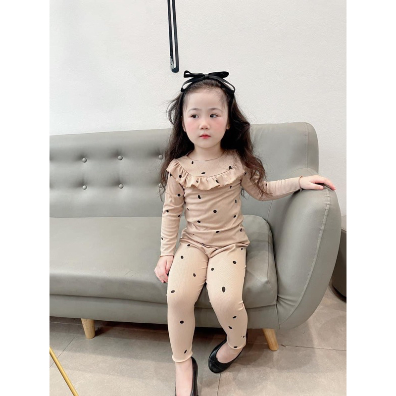 SET 2 BỘ BÉ GÁI GAM MÀU PASTE NÂU CAM