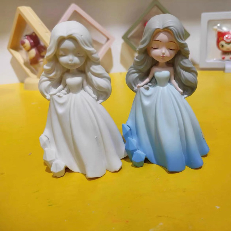 Tô tượng thạch cao combo 5 tượng 8-10cm siêu đáng iu, đồ chơi cho bé