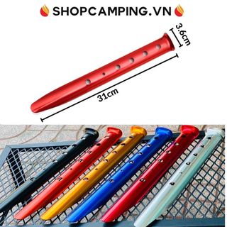 Cọc lều hợp kim nhôm dùng cắm cát, đất mềm 31cm, cọc gim lều cắm trại dã ngoại - Camping VietNam