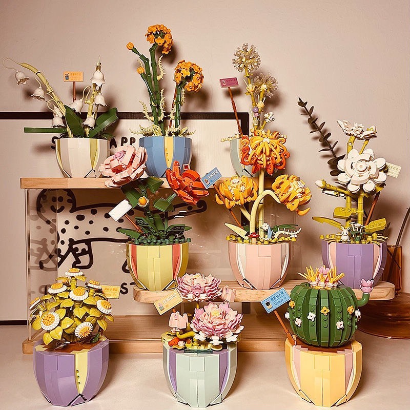 Bộ lắp ráp mô hình chậu cây sáng tạo