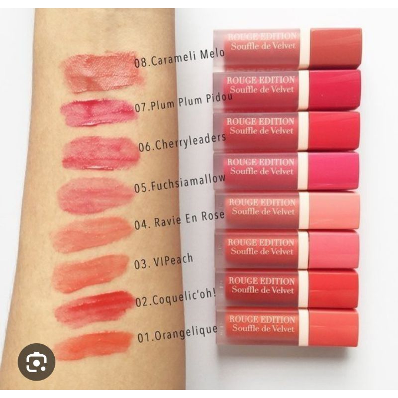 SON KEM BOURJOIS ROUGE EDITION SOUFFLE DE VELVET ĐỦ MÀU