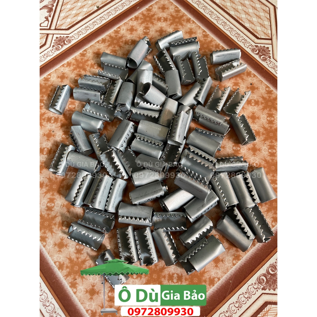 10 Chiếc-Kẹp sâu Ô Dù bằng sắt dùng cho ô dù chính tâm tròn các loại