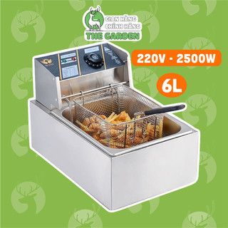 Bếp chiên ngập dầu nhúng điện THE GARDEN 6L , Inox cao cấp, công suất 2500w. Bảo hành 12 tháng