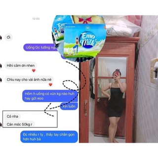 EMODETOX VỊ SỮA BÒ TÁCH BÉO (kèm quà - bình nước - thước dây)