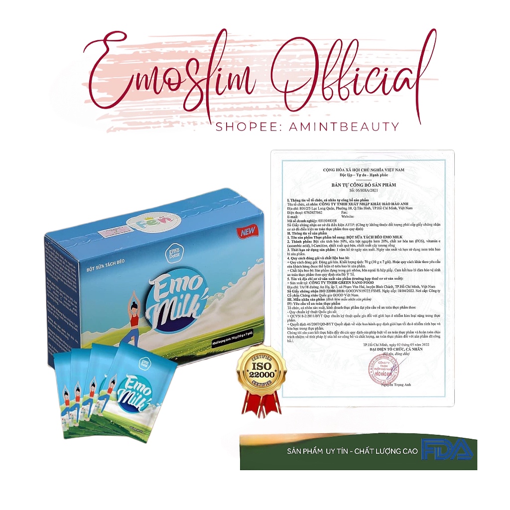 EMODETOX VỊ SỮA BÒ TÁCH BÉO